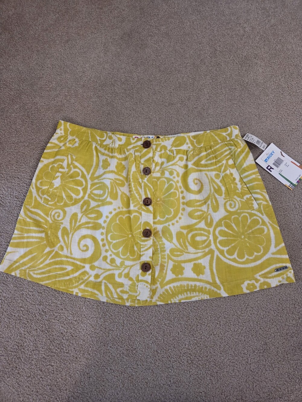 Roxy Quicksilver Hawaiin Design Lightweight Button Front Cotton Y2K With Tags